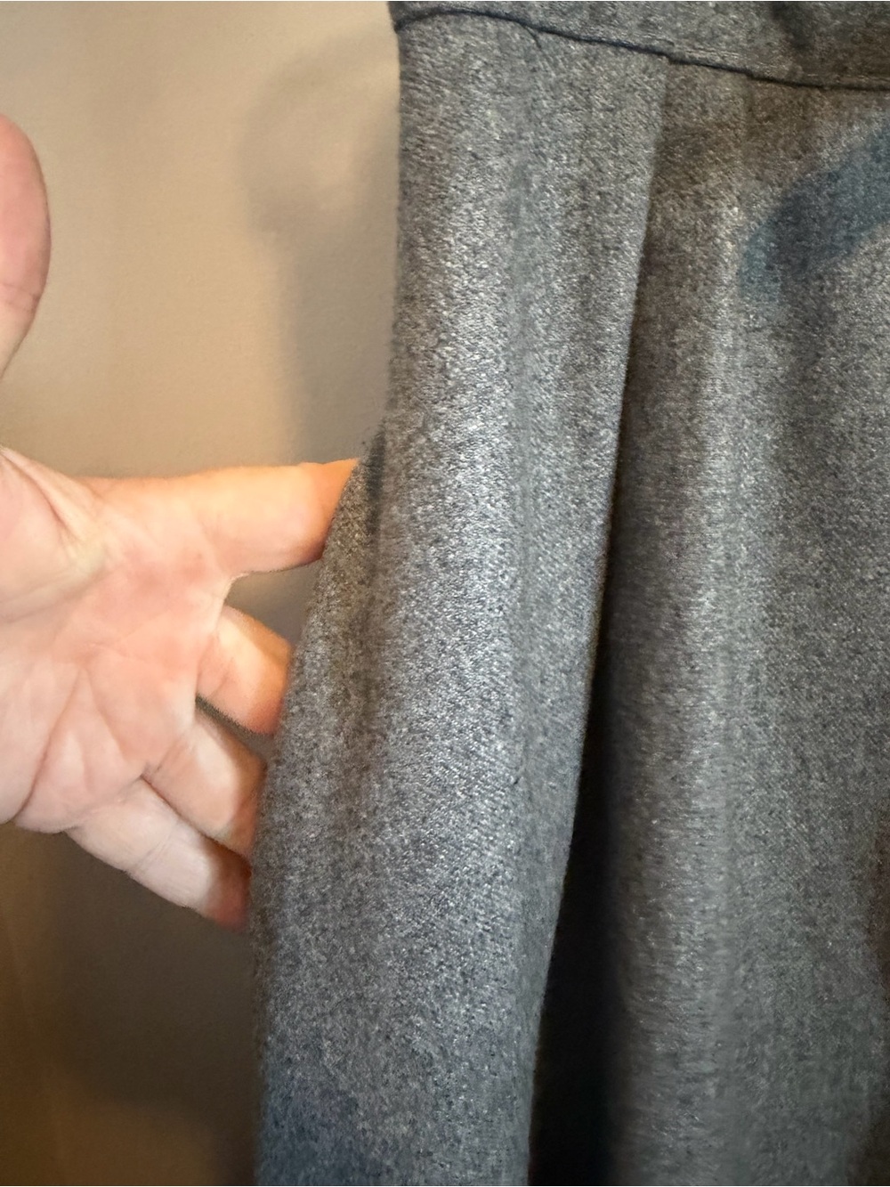 Esprit Vintage Wool Midi button up Skirt Grey 7-8 - Picture 5 of 11